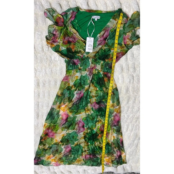 NWT LA RAGAZZE Women’s Floral Italian Silk Blend Maxi Dress - Picture 14 of 14